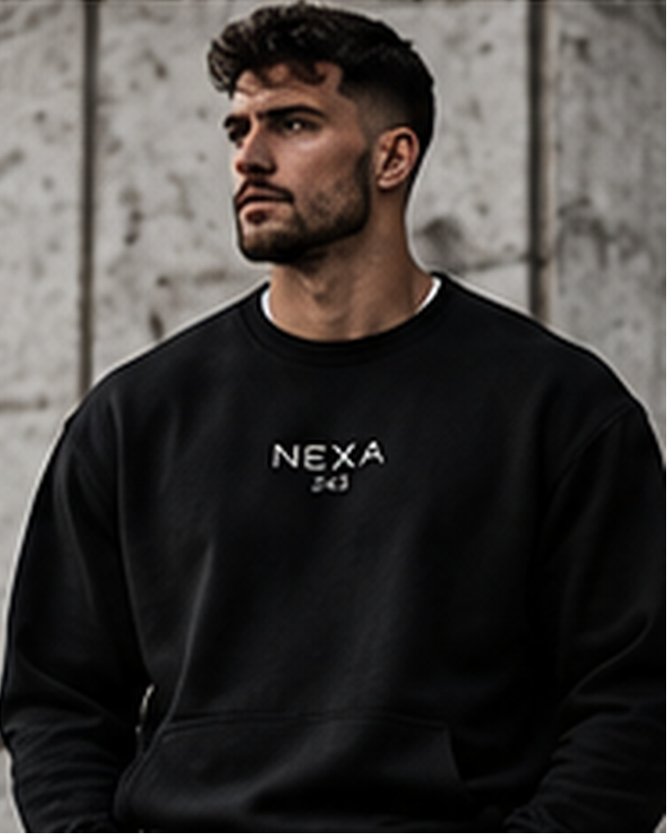 NEXA Embroidered Crewneck premium campaign image